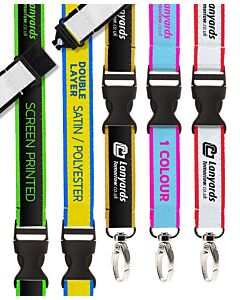 Double Layer Satin Custom Lanyards